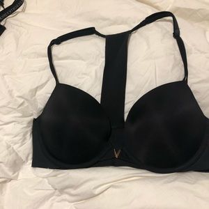 VS VICTORIAS SECRET FRONT CLOSURE PUSH UP 36 BLACK
